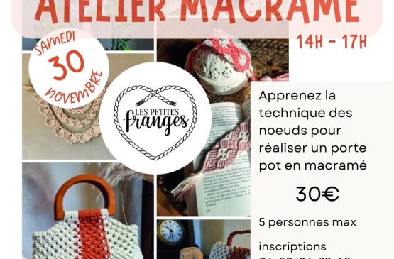 Atelier macramé Le 30 nov 2024