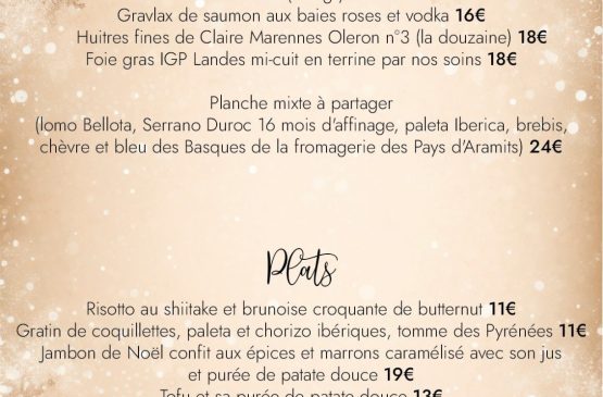 Fêtes de Noël Gourmandes au Bistro