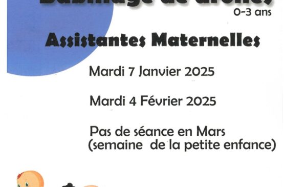 Babillage de dròlles - Assistantes Maternelles Du 7 janv au 4 fév 2025