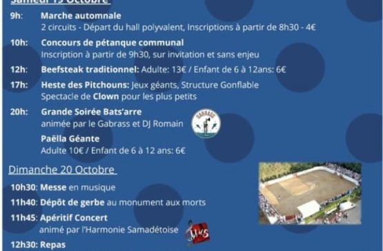 Fêtes patronales Du 18 au 20 oct 2024