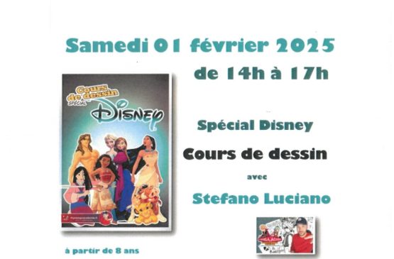 Spécial Disney - Cours de dessin avec Stéfano Luciano Du 1 fév au 22 nov 2025