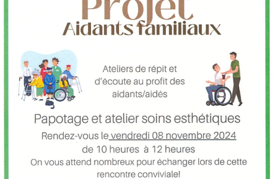 Projet aidants familiaux : papotage et soins esthétiques Le 8 nov 2024