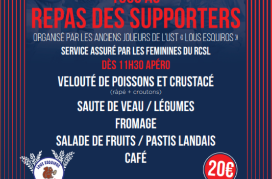 Repas supporters des Esquiros Le 8 déc 2024