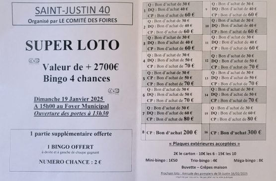 Super Loto Le 19 janv 2025