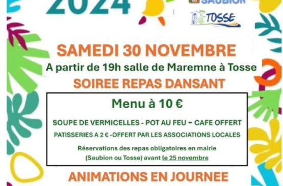 Téléthon Tosse / Saubion Le 30 nov 2024