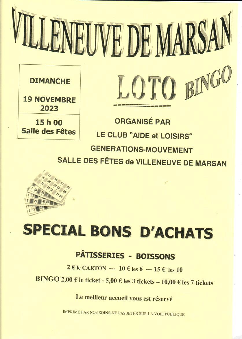 Loto Bingo - Office de tourisme de Pays des Abers