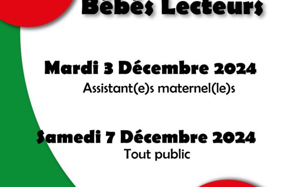 Bébés lecteurs - Assistantes maternelles Le 3 déc 2024