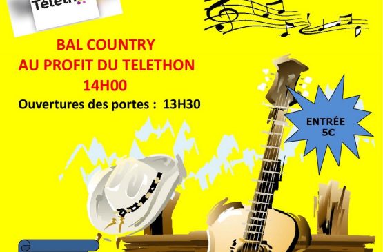 Bal Country au profit du Téléthon Le 8 déc 2024