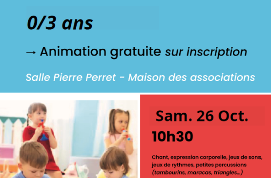 Eveil musical - 0-3 ans Le 26 oct 2024