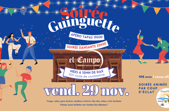 Soirée guinguette Le 29 nov 2024